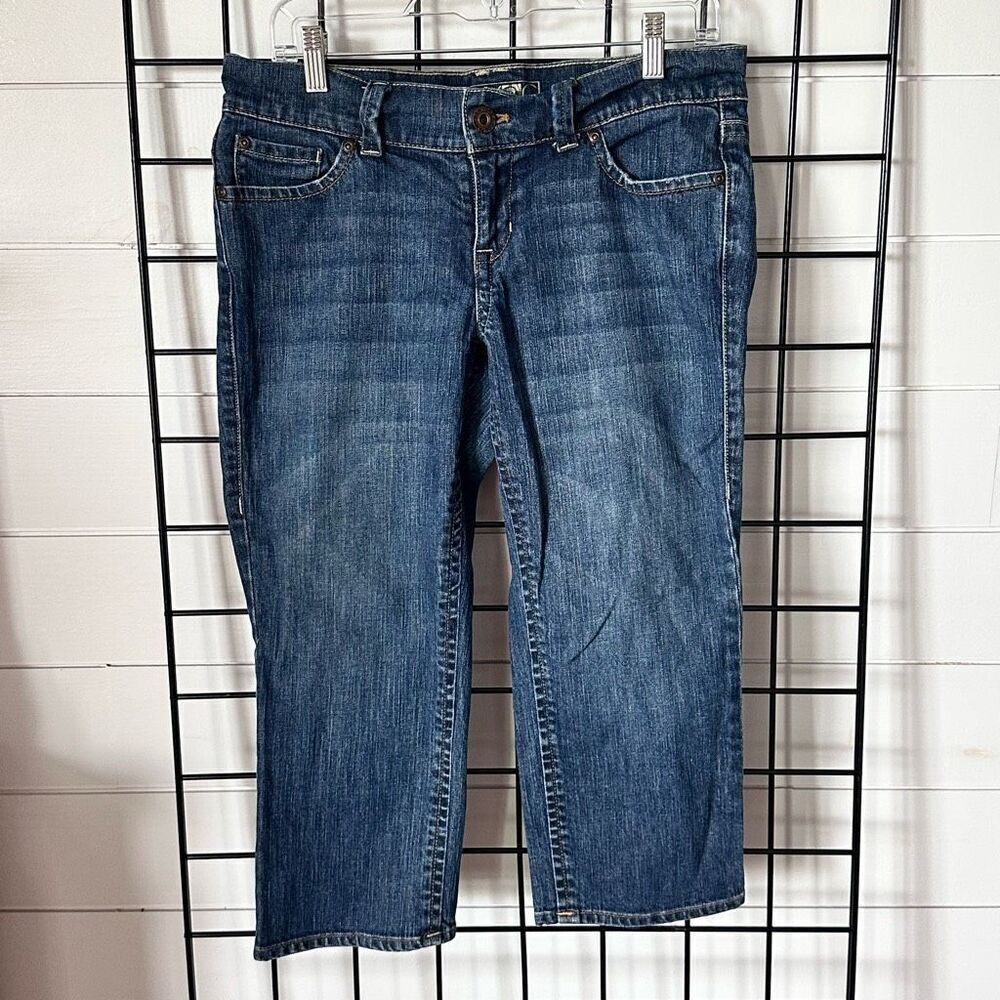 NY&Co Platinum Jeans Womens 8‎ Blue Denim Cropped Low Rise Y2K 00s